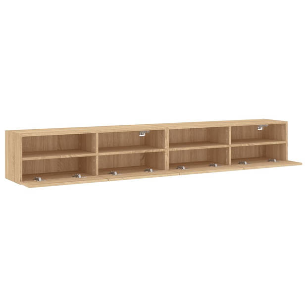 vidaXL Tv-wandmeubels 2 st 100x30x30 cm hout sonoma eikenkleurig