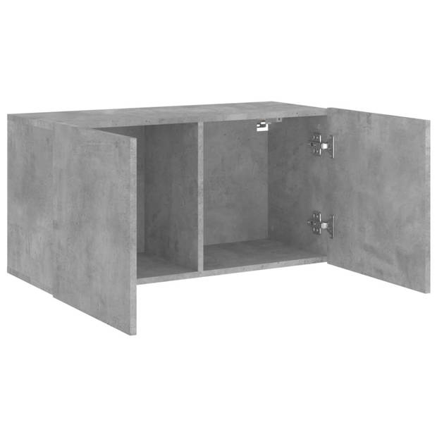 vidaXL Tv-meubel wandgemonteerd 80x30x41 cm betongrijs