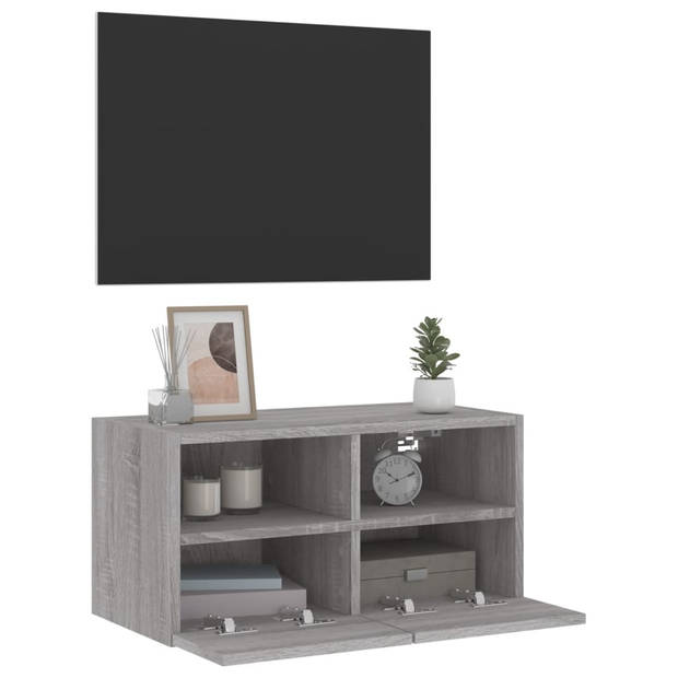 vidaXL Tv-wandmeubel 60x30x30 cm bewerkt hout grijs sonoma eikenkleur