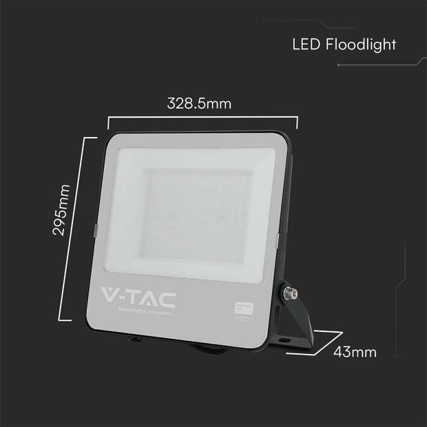 V-TAC VT-44153 LED Schijnwerpers - Zwart - 135lm/w - Samsung - IP65 - 150 Watt - 17220 Lumen - 6500K - 5 Jaar