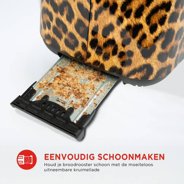 Stijlvolle Bourgini Panther Toaster - Panterprint Broodrooster voor Perfecte Toast