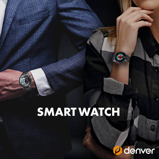 Denver Smartwatch - Android & iOS - Volledige Belfunctie - Amoled Display - Sporthorloge - Hartslagmeter - SWC392B