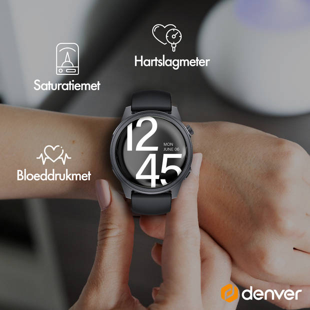 Denver Smartwatch - Android & iOS - Volledige Belfunctie - Amoled Display - Sporthorloge - Hartslagmeter - SWC392B