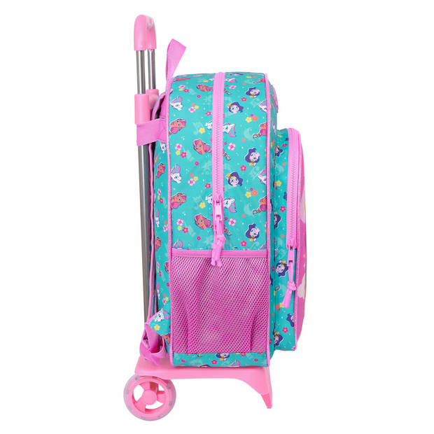 Schoolrugzak met Wielen My Little Pony Magic Roze Turkoois 33 x 42 x 14 cm