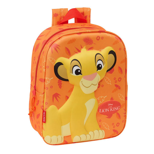 Schoolrugzak The Lion King Oranje 22 x 27 x 10 cm 3D