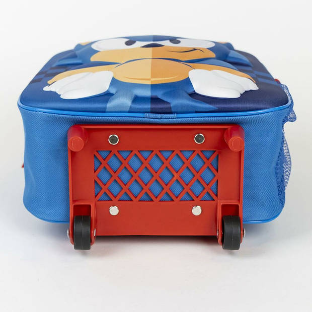 Schoolrugzak met Wielen Sonic Blauw 25 x 31 x 10 cm