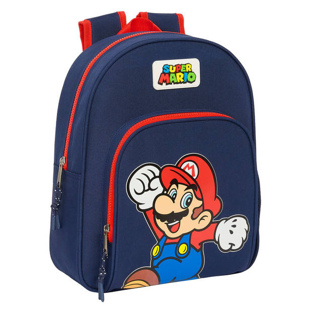 Schoolrugzak Super Mario World Marineblauw 28 x 34 x 10 cm