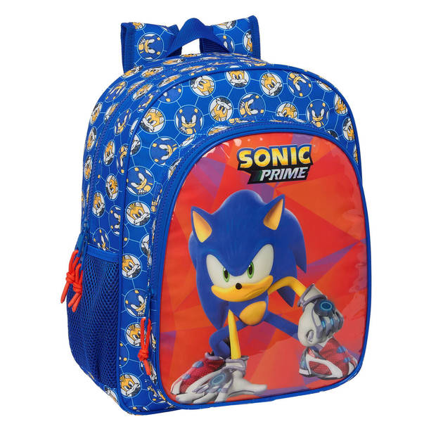 Schoolrugzak Sonic Prime Blauw 32 x 38 x 12 cm
