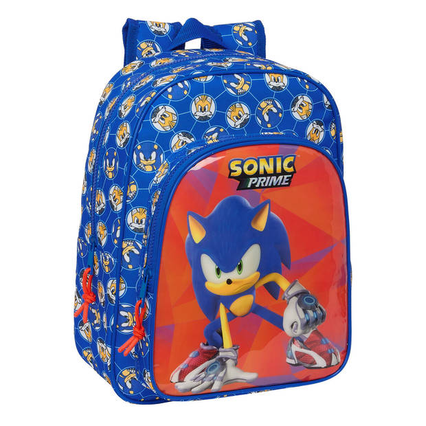 Schoolrugzak Sonic Prime Blauw 26 x 34 x 11 cm