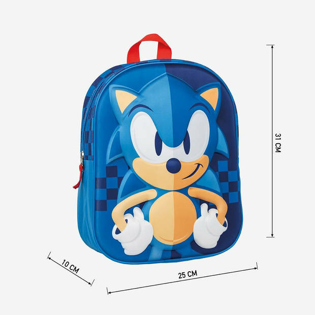 Schoolrugzak Sonic Blauw 25 x 31 x 10 cm