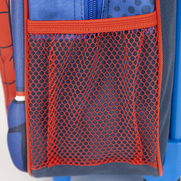 Marvel Spiderman rugzak voor kinderen - blauw - 25 x 10 x 31 cm - rugzak met ingebouwde trolley - Rugzak - kind