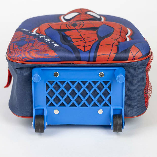 Marvel Spiderman rugzak voor kinderen - blauw - 25 x 10 x 31 cm - rugzak met ingebouwde trolley - Rugzak - kind