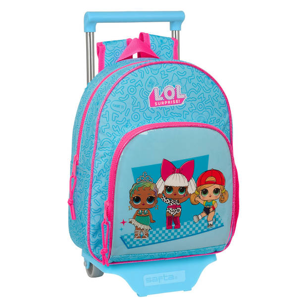 Schoolrugzak met Wielen LOL Surprise! Divas Blauw 28 x 34 x 10 cm