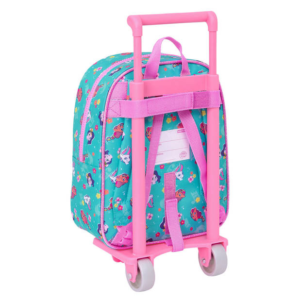 Schoolrugzak met Wielen My Little Pony Magic Roze Turkoois 22 x 27 x 10 cm