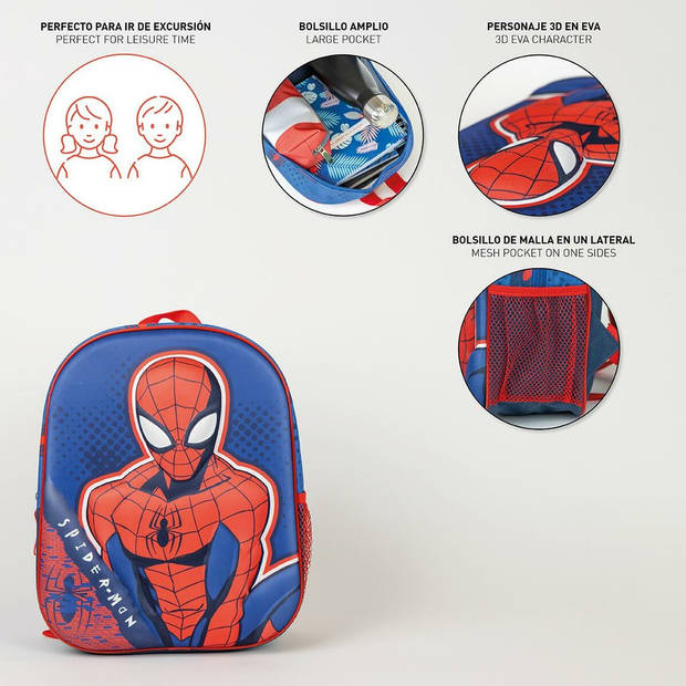 Schoolrugzak Spider-Man Blauw 25 x 31 x 10 cm