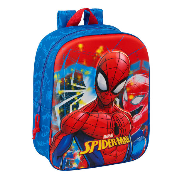 Schoolrugzak Spider-Man Rood Marineblauw 22 x 27 x 10 cm 3D