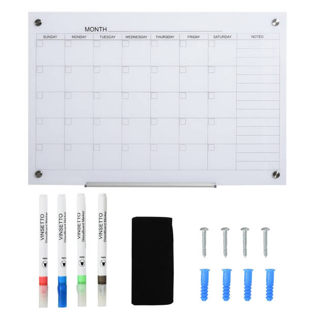 White board - Kalender - Maandplanner - Agenda - 90 x 60 cm