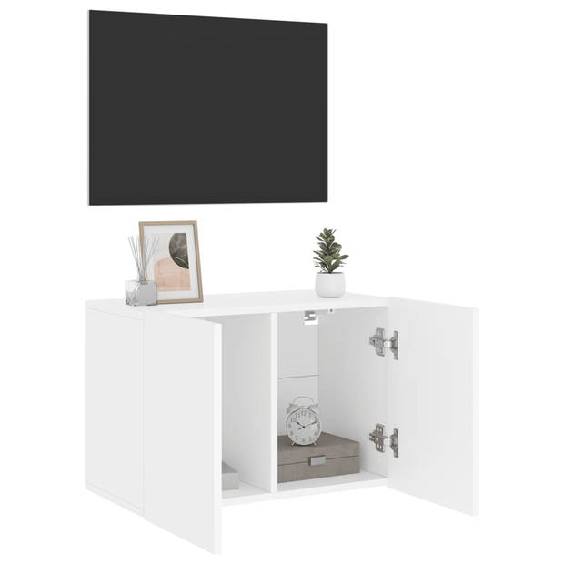 vidaXL Tv-meubel wandgemonteerd 60x30x41 cm wit