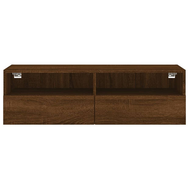 vidaXL Tv-wandmeubel 100x30x30 cm bewerkt hout bruin eikenkleur