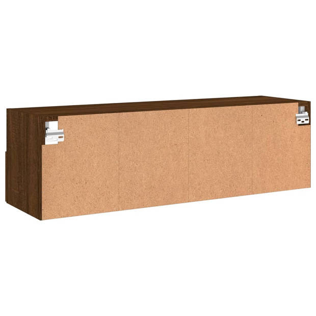 vidaXL Tv-wandmeubel 100x30x30 cm bewerkt hout bruin eikenkleur