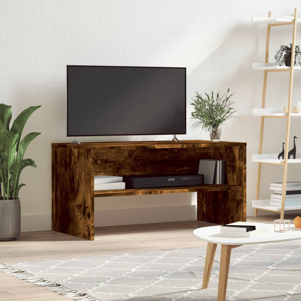 vidaXL Tv-meubel 80x40x40 cm bewerkt hout gerookt eikenkleurig