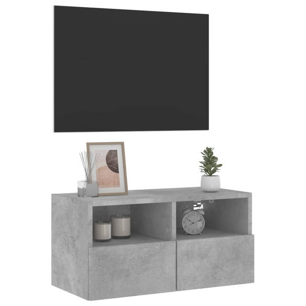 vidaXL Tv-wandmeubel 60x30x30 cm bewerkt hout betongrijs