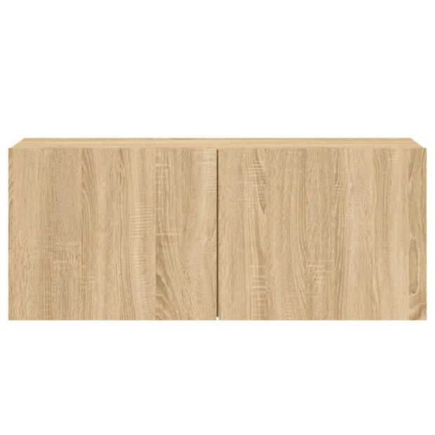 vidaXL Tv-meubel wandgemonteerd 100x30x41 cm sonoma eikenkleurig