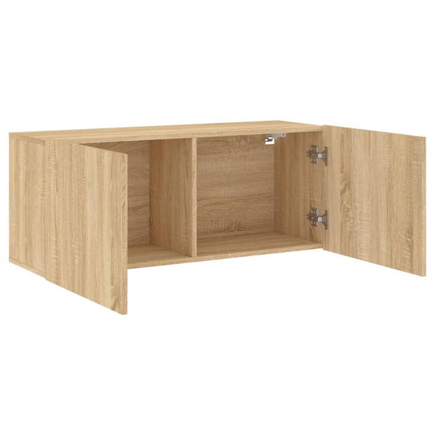 vidaXL Tv-meubel wandgemonteerd 100x30x41 cm sonoma eikenkleurig