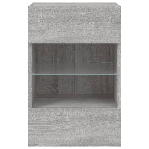 vidaXL Tv-wandmeubel met LED-verlichting 40x30x60,5 cm grijs sonoma