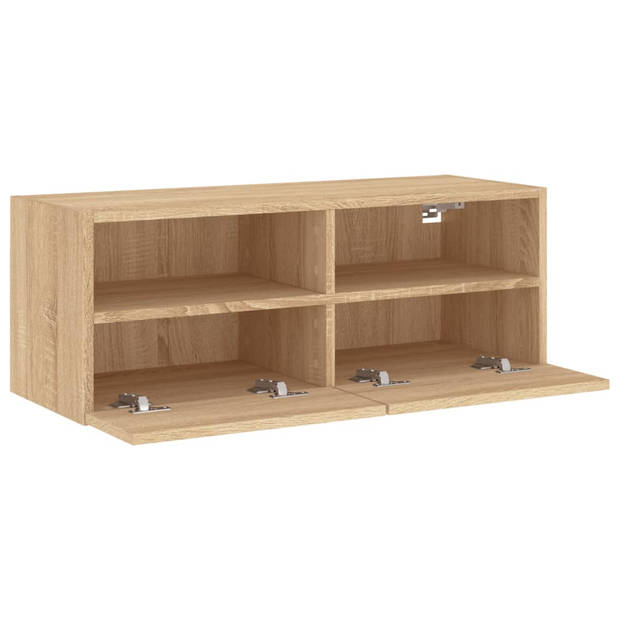 vidaXL Tv-wandmeubel 80x30x30 cm bewerkt hout sonoma eikenkleurig