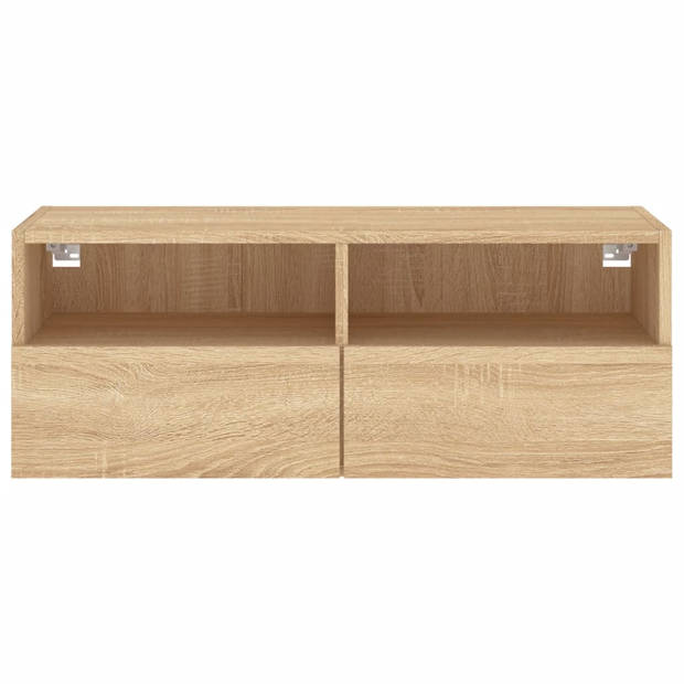 vidaXL Tv-wandmeubel 80x30x30 cm bewerkt hout sonoma eikenkleurig