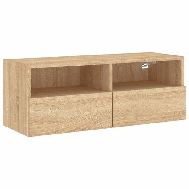 vidaXL Tv-wandmeubel 80x30x30 cm bewerkt hout sonoma eikenkleurig