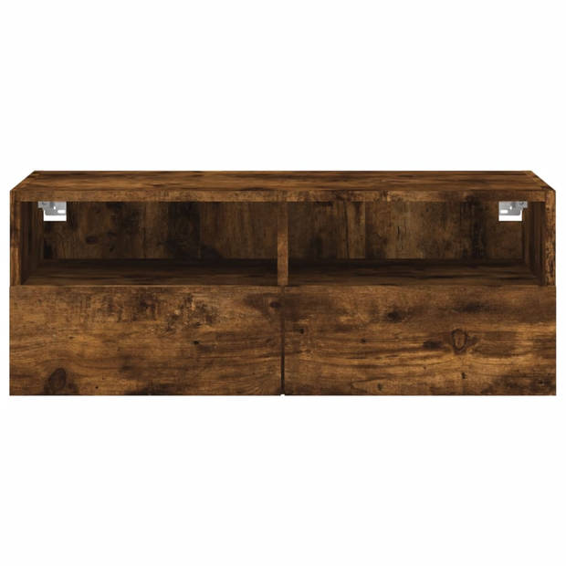 vidaXL Tv-wandmeubel 80x30x30 cm bewerkt hout gerookt eikenkleurig