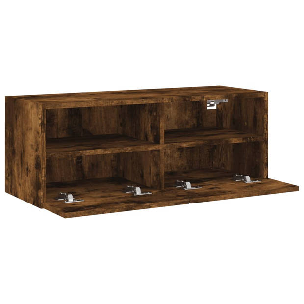 vidaXL Tv-wandmeubel 80x30x30 cm bewerkt hout gerookt eikenkleurig