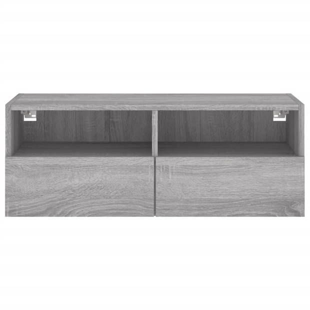 vidaXL Tv-wandmeubel 80x30x30 cm bewerkt hout grijs sonoma eikenkleur