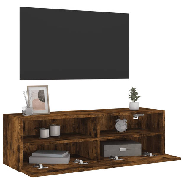 vidaXL Tv-wandmeubel 100x30x30 cm bewerkt hout gerookt eikenkleurig