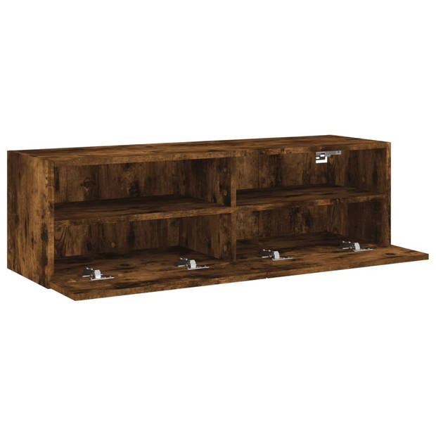 vidaXL Tv-wandmeubel 100x30x30 cm bewerkt hout gerookt eikenkleurig