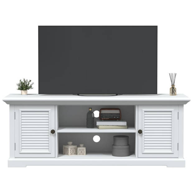 vidaXL Tv-meubel 110x30x41 cm bewerkt hout wit