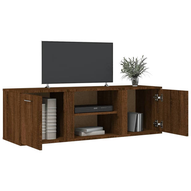 vidaXL Tv-meubel 120x34x37 cm bewerkt hout bruin eikenkleur