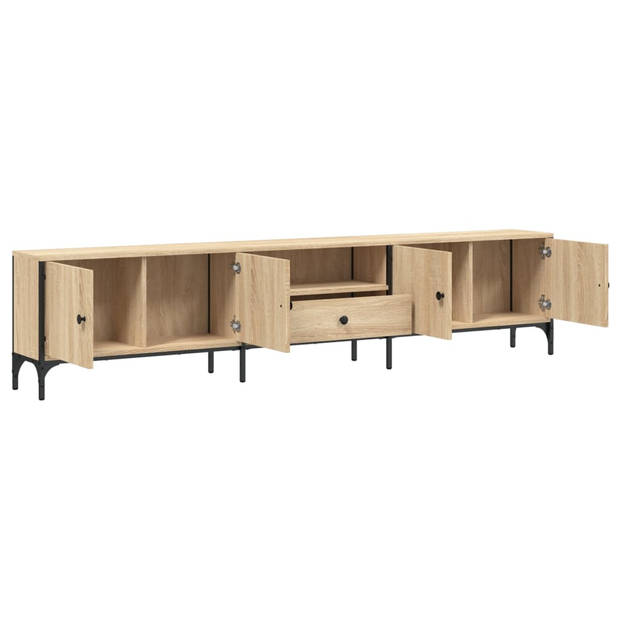 vidaXL Tv-meubel met lade 200x25x44 cm bewerkt hout sonoma eikenkleur