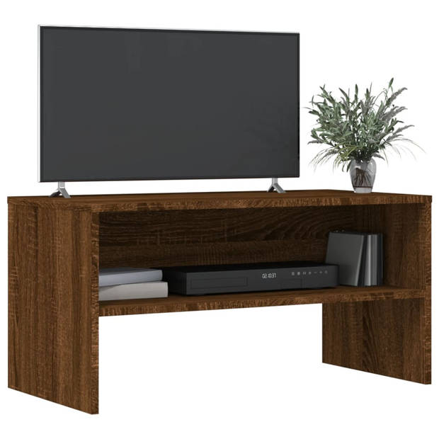 vidaXL Tv-meubel 80x40x40 cm bewerkt hout bruin eikenkleur