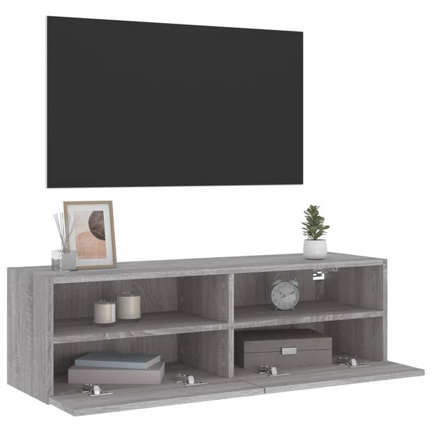 vidaXL Tv-wandmeubel 100x30x30 cm bewerkt hout grijs sonoma