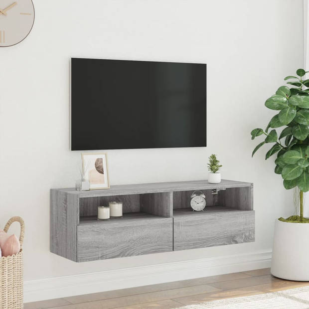 vidaXL Tv-wandmeubel 100x30x30 cm bewerkt hout grijs sonoma