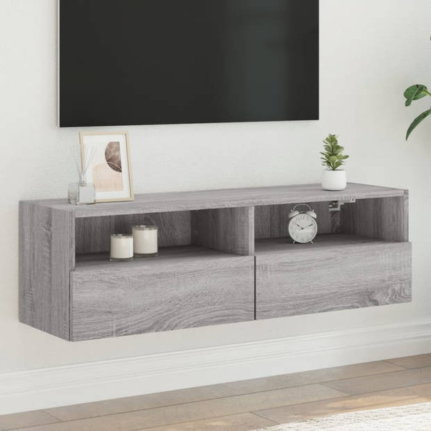 vidaXL Tv-wandmeubel 100x30x30 cm bewerkt hout grijs sonoma