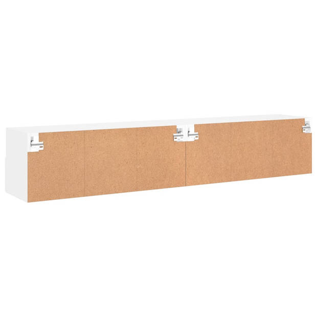 vidaXL Tv-wandmeubels 2 st 80x30x30 cm bewerkt hout wit