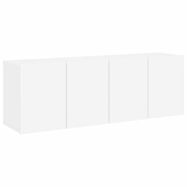 vidaXL Tv-meubels 2 st wandgemonteerd 60x30x41 cm wit