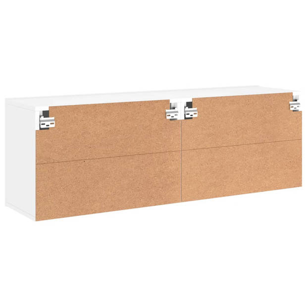 vidaXL Tv-meubels 2 st wandgemonteerd 60x30x41 cm wit