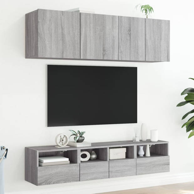 vidaXL Tv-wandmeubel 40x30x30 cm bewerkt hout grijs sonoma