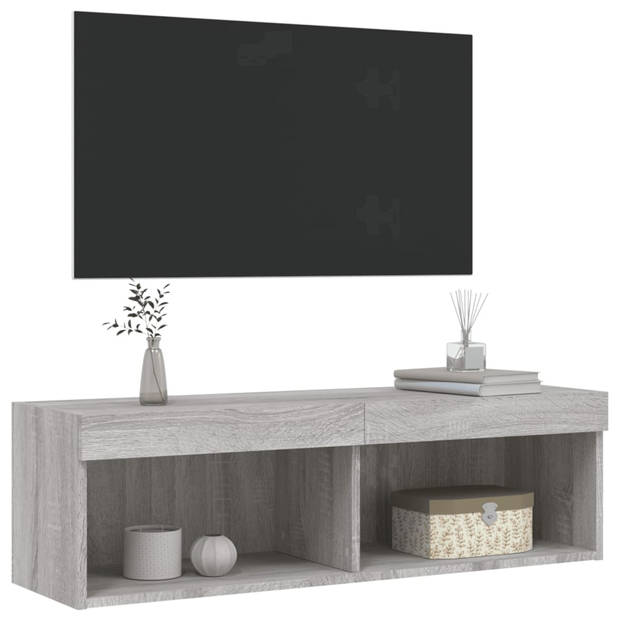 vidaXL Tv-meubel met LED-verlichting 100x30x30 cm grijs sonoma eiken