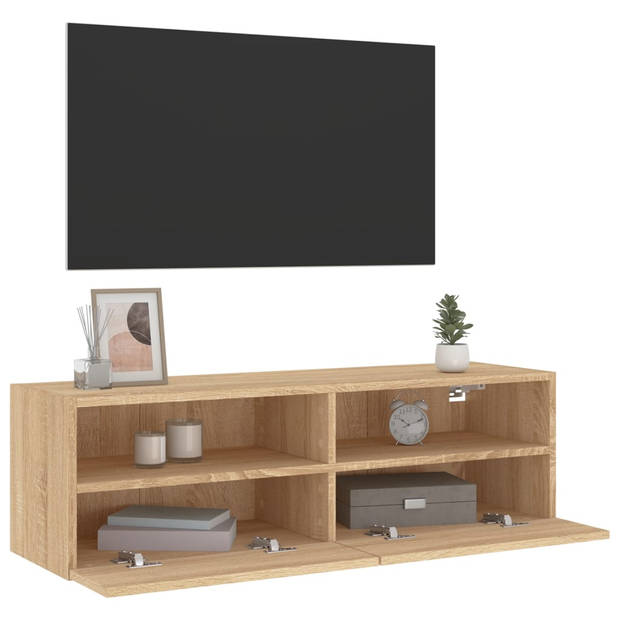 vidaXL Tv-wandmeubel 100x30x30 cm bewerkt hout sonoma eikenkleurig